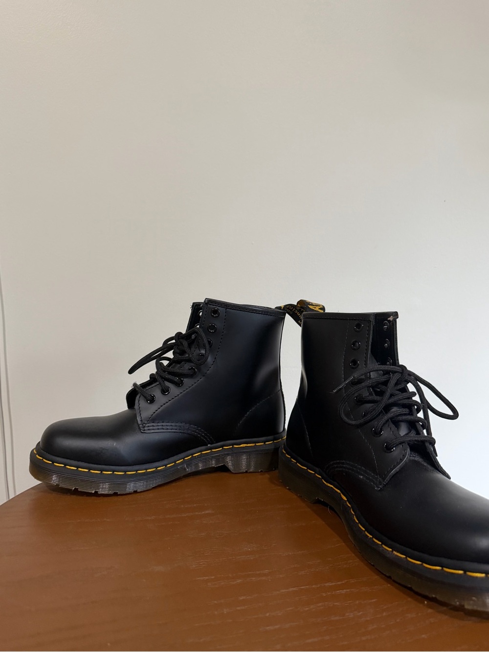 Dr. Martens Black Leather Lace Up Boots